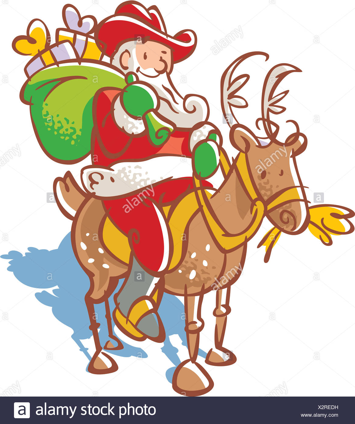 santa claus cowboy hat