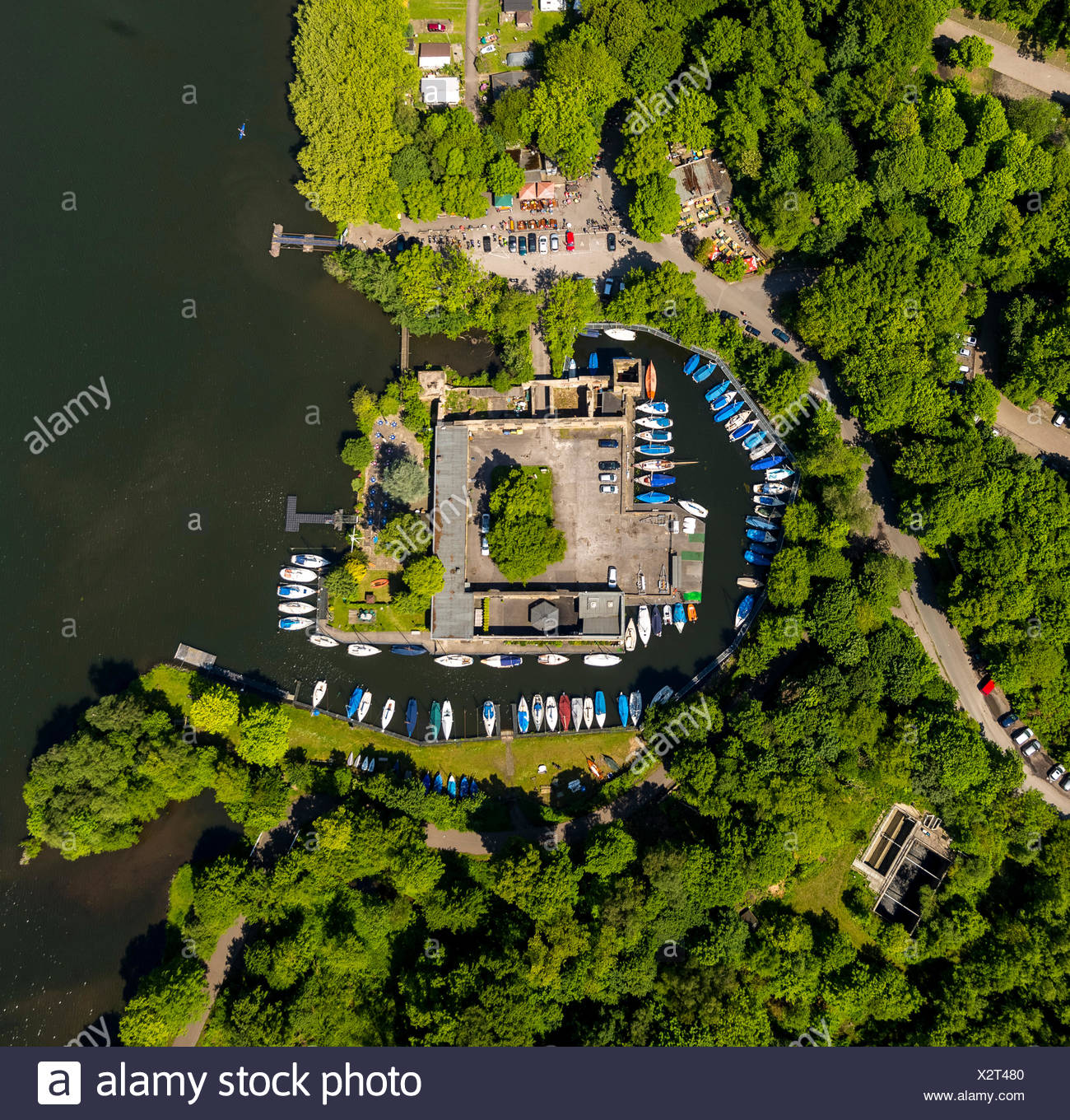 Haus Scheppen Manor House On Lake Baldeney Aerial View