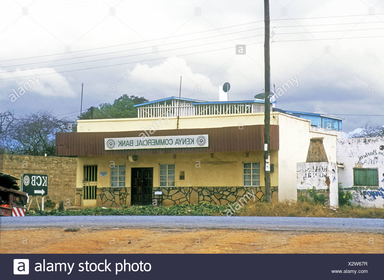 Small Rural Branch Of Kenya Commercial Bank Mtito Andei Kenya Africa Stock Photo Alamy