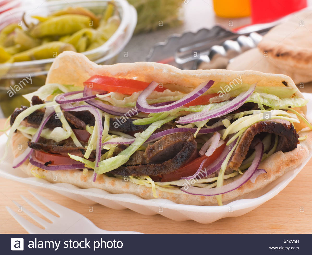 Doner Kebab Pocket High Resolution Stock Photography And Images Alamy