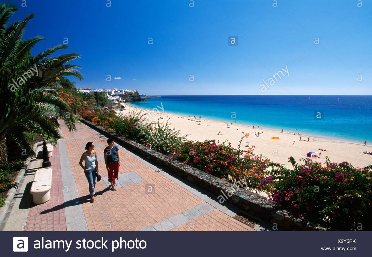 Boardwalk Beach Of Jandia Fuerteventura Canary Islands Spain