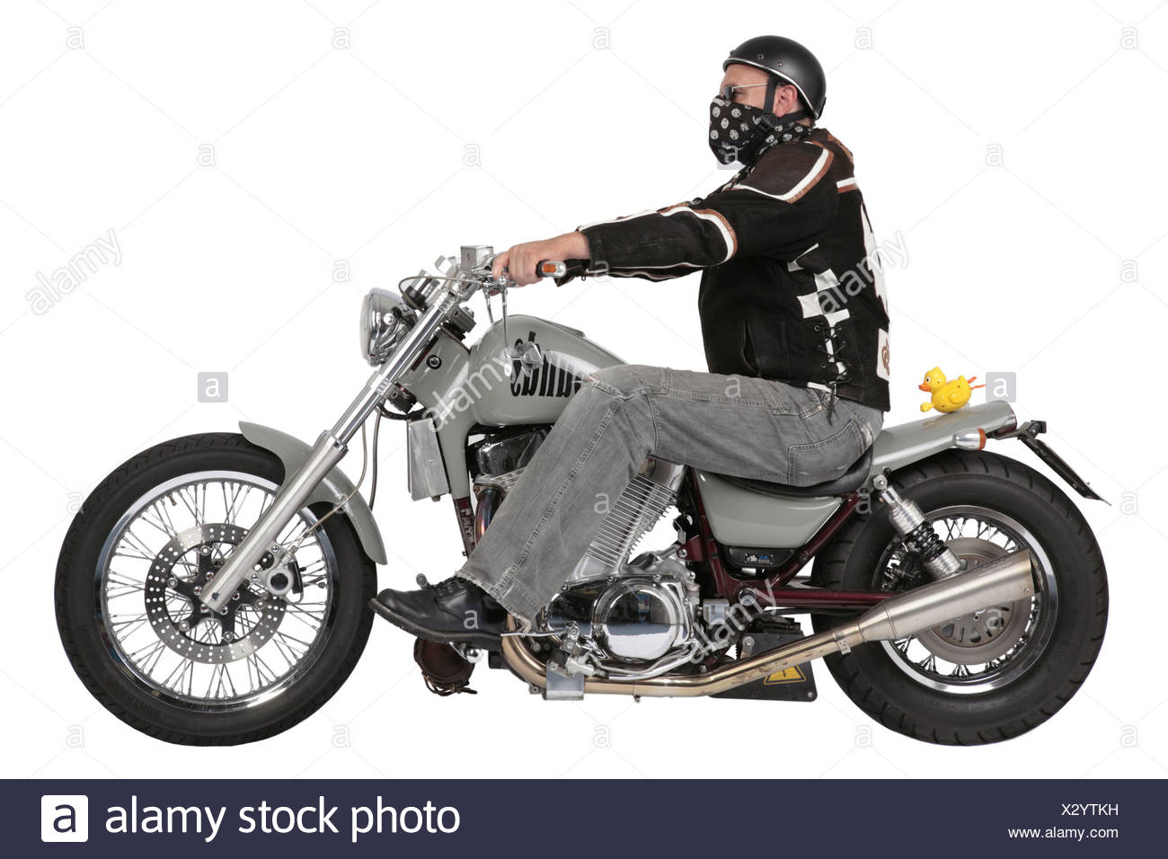 rubber duck with helmet for bike