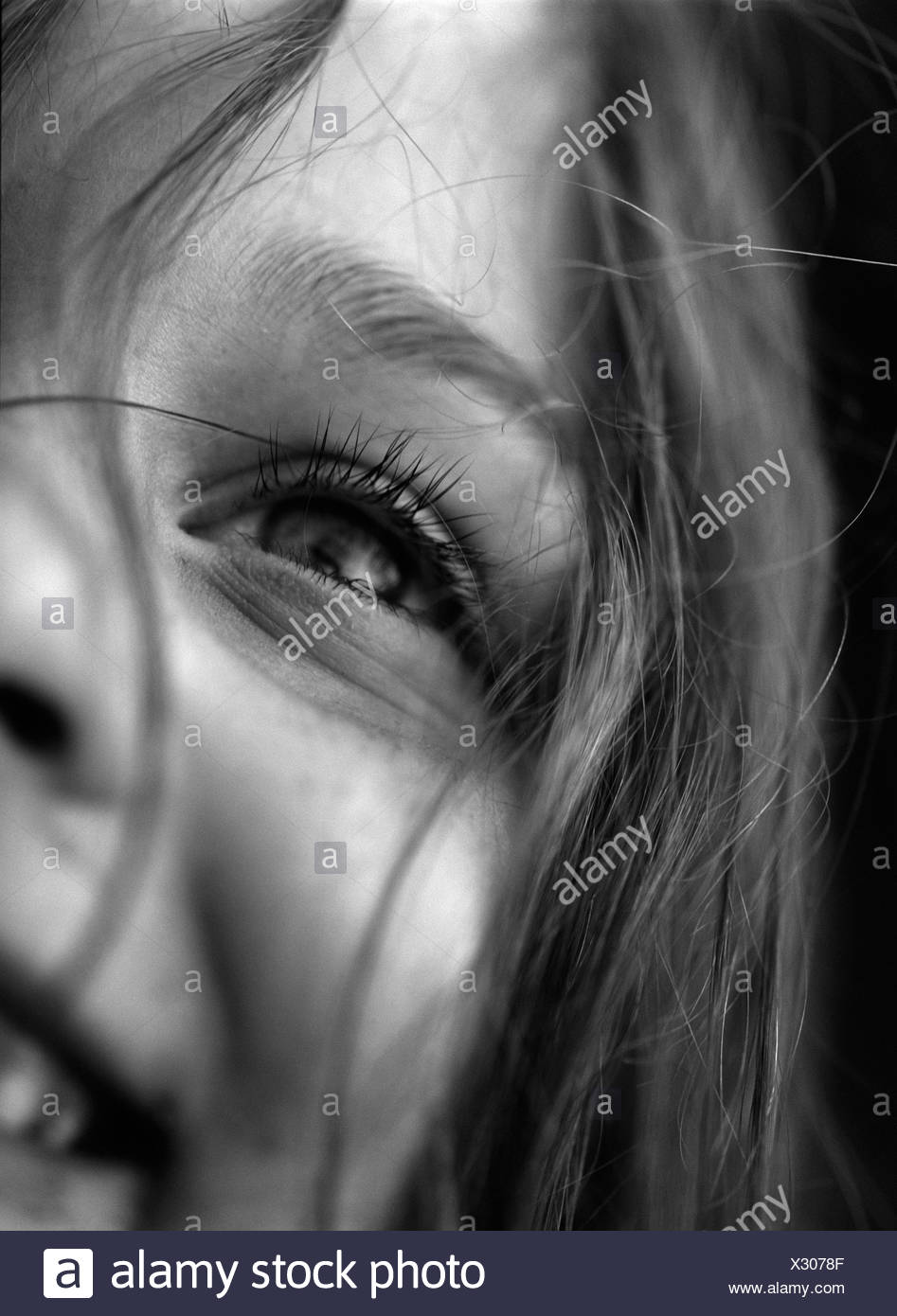 Girl Face Black And White High Resolution Stock Photography and Images ...