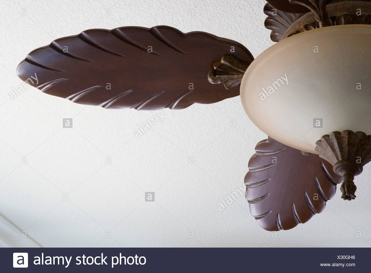 Wood Leaf Shaped Ceiling Fan Stock Photo 277222882 Alamy