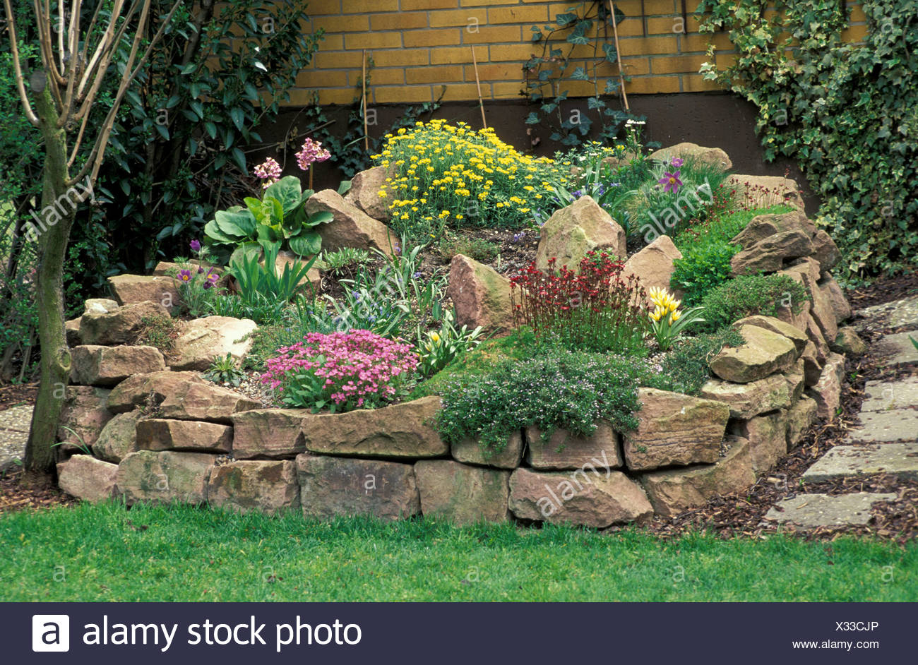 Rock Garden In Spring Stock Photo 277285646 Alamy