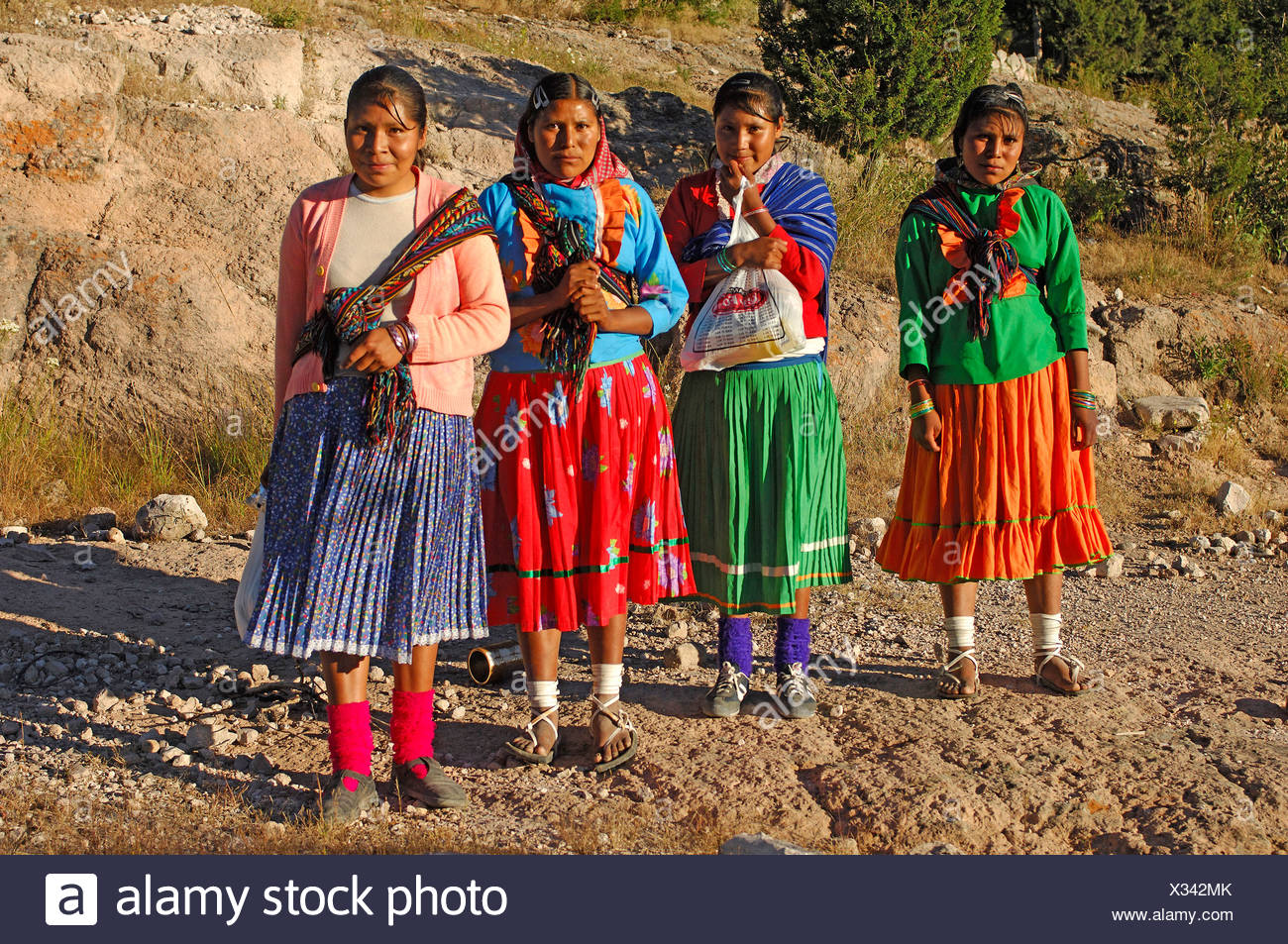 Mexico Central America America Tarahumara Women Near San Rafael Copper Canyon Barranca Del Cobre State Of Chihu Stock Photo Alamy