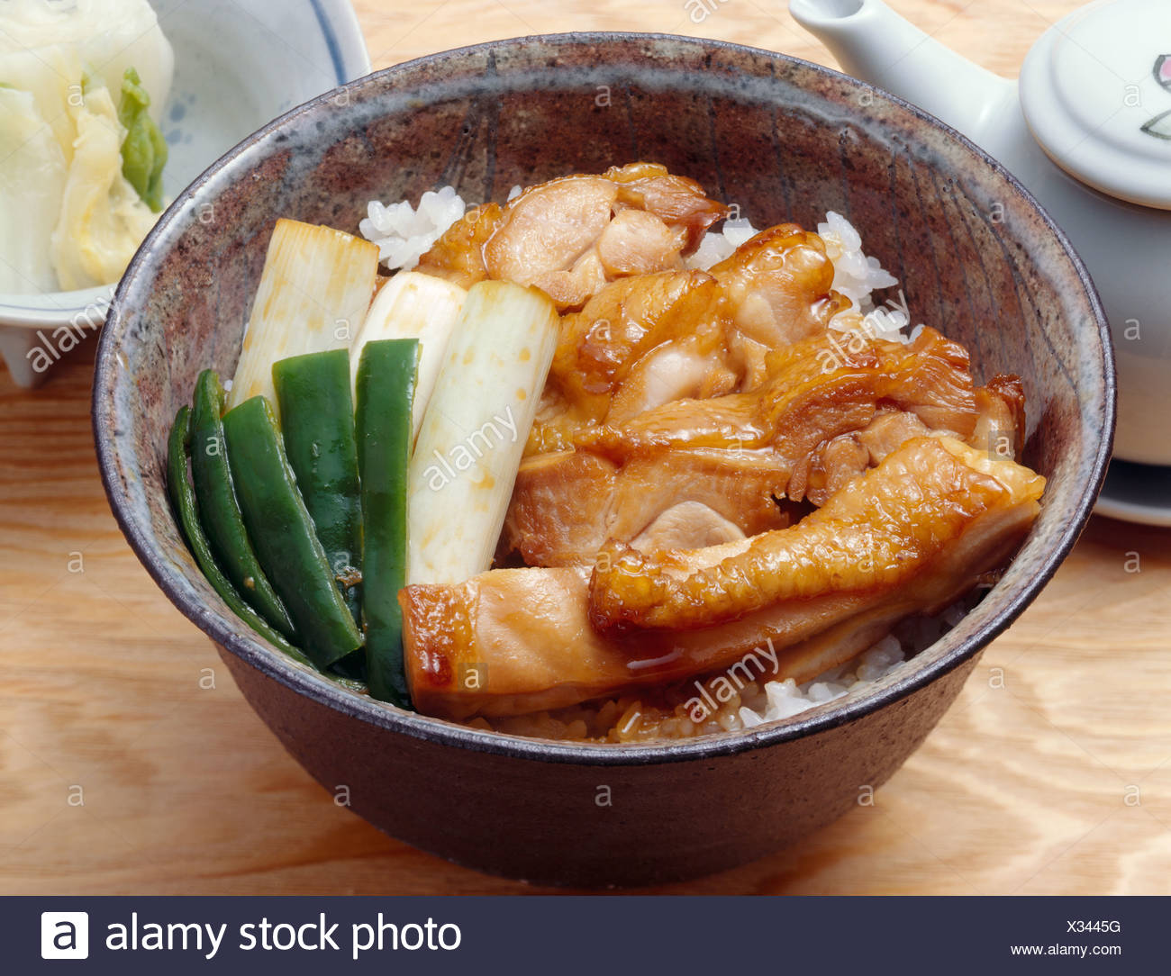 Steamed Rice Topped With Grilled Pheasant Stock Photo Alamy