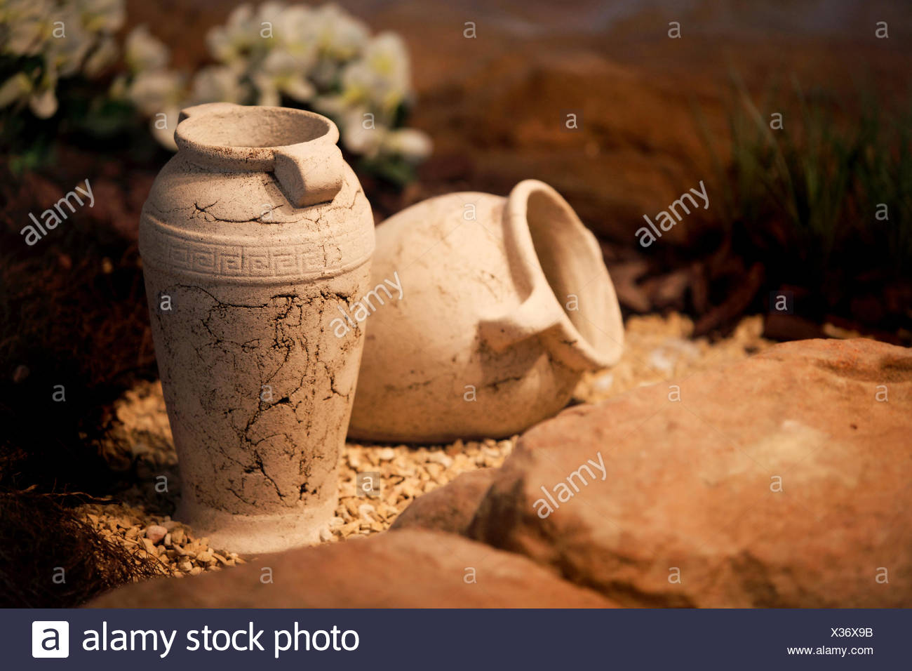 Ceramic Vases Clay Jugs Decoration And Craft Stock Photo