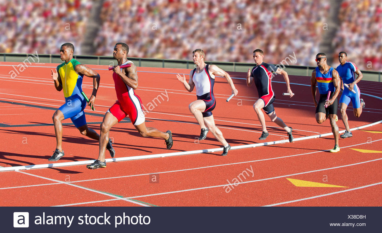 Running Relay High Resolution Stock Photography and Images Alamy