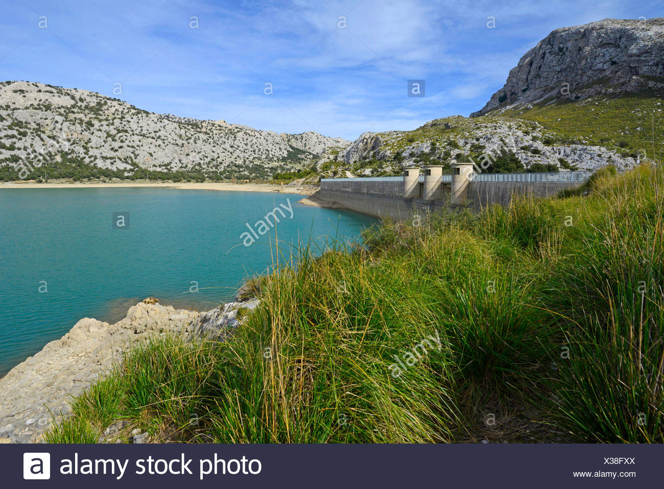Concrete Dam At The C Ber C Ber Storage Lake On Mallorca Spain