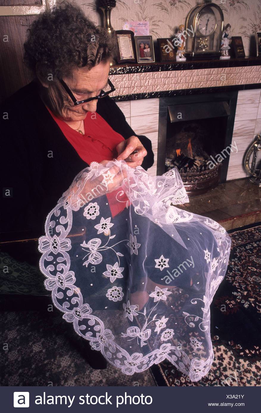 Traditional Carrickmacross Irish Lace Stock Photo 277430999 Alamy
