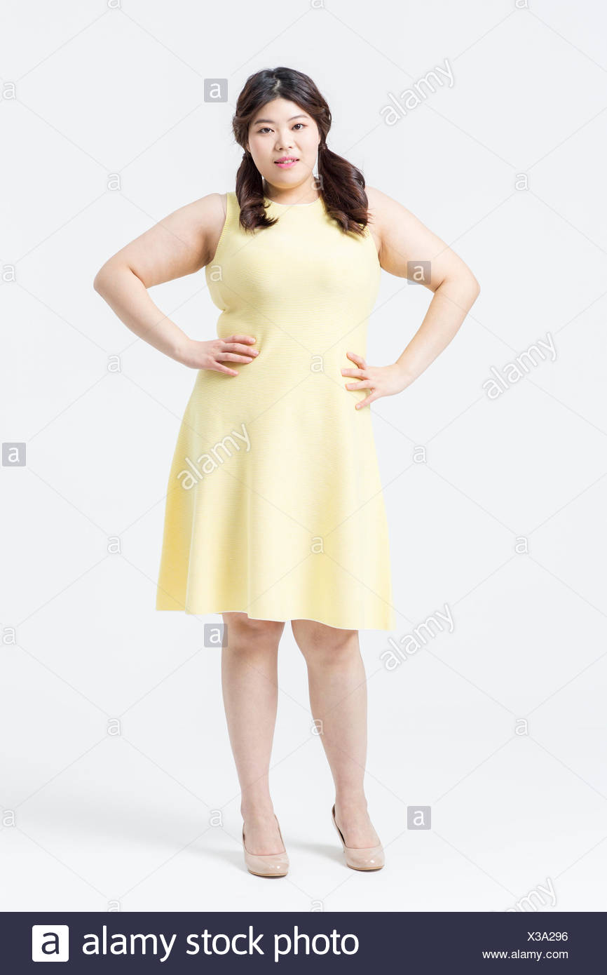 fat woman in dress