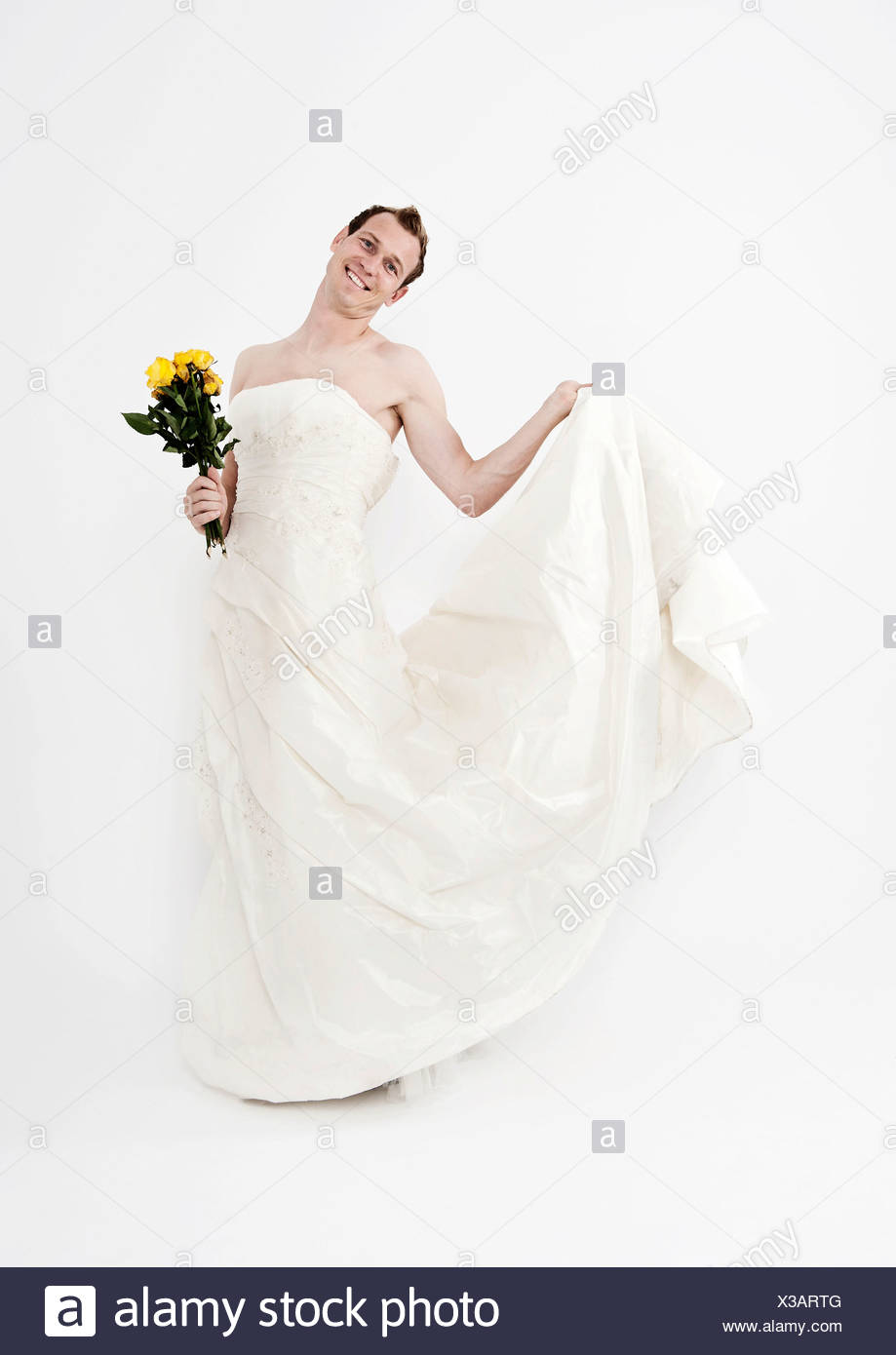Man Wearing Wedding Dress Stock Photos Man Wearing Wedding Dress
