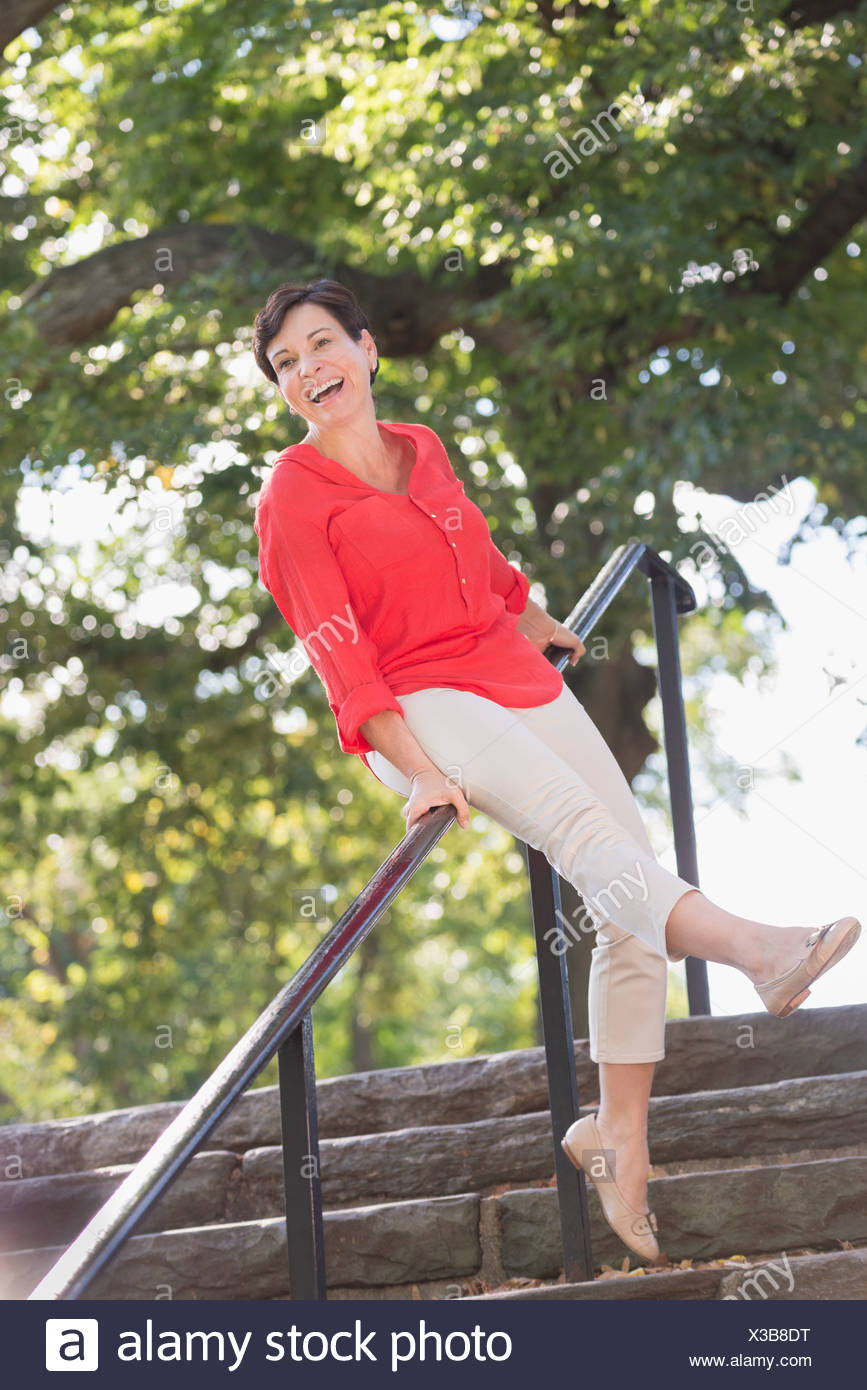 Sliding Down Railing Stock Photos Sliding Down Railing Stock