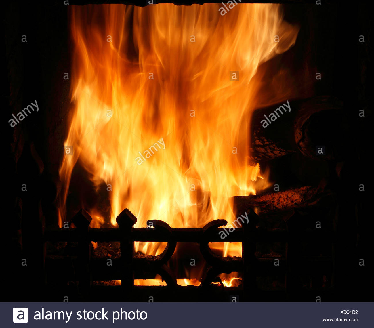 Fire In Domestic Hearth Heat Flame Flames Heating Fireside Warmth