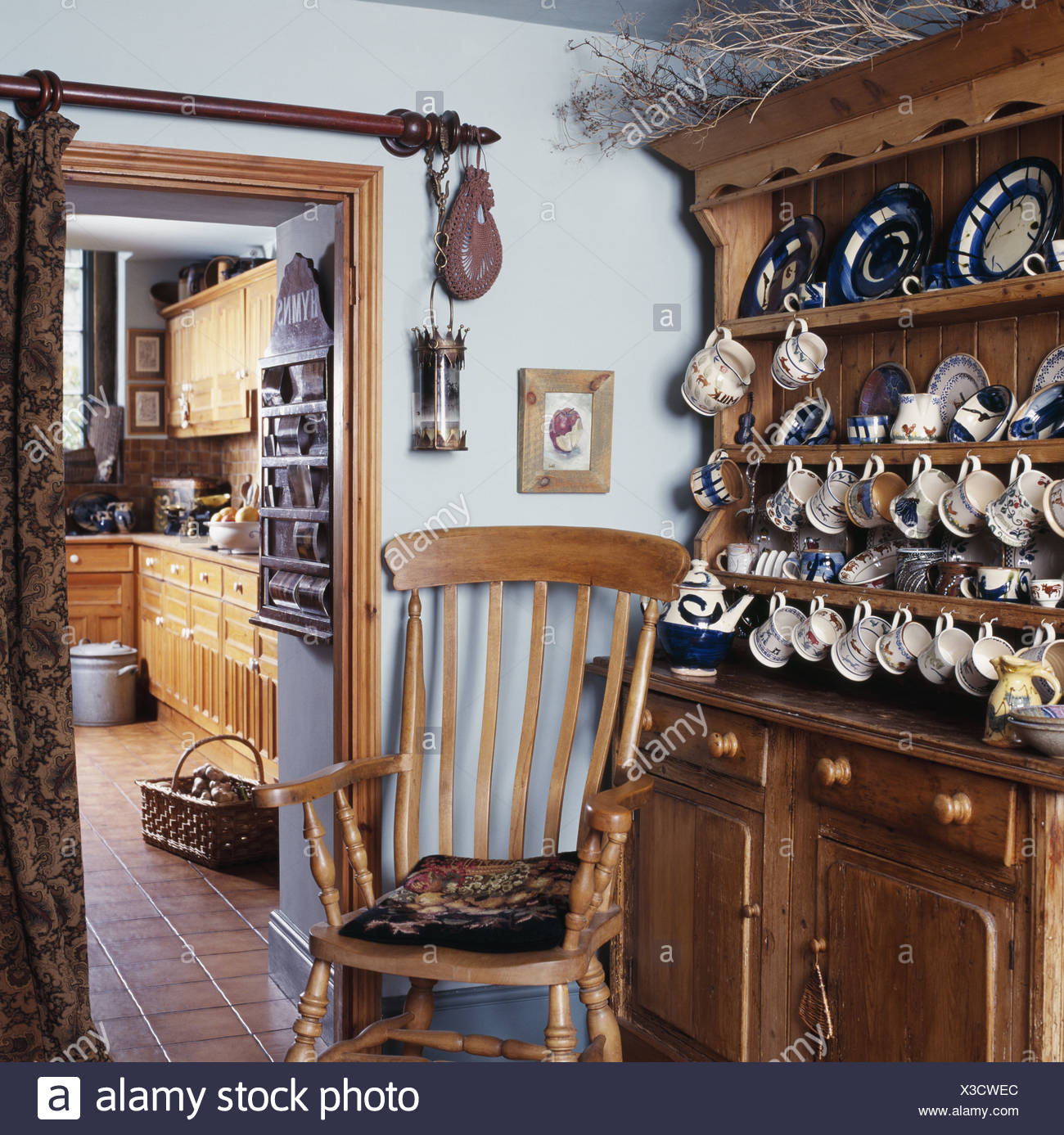 Country Cottage Kitchen Dresser Stock Photo 277493284 Alamy