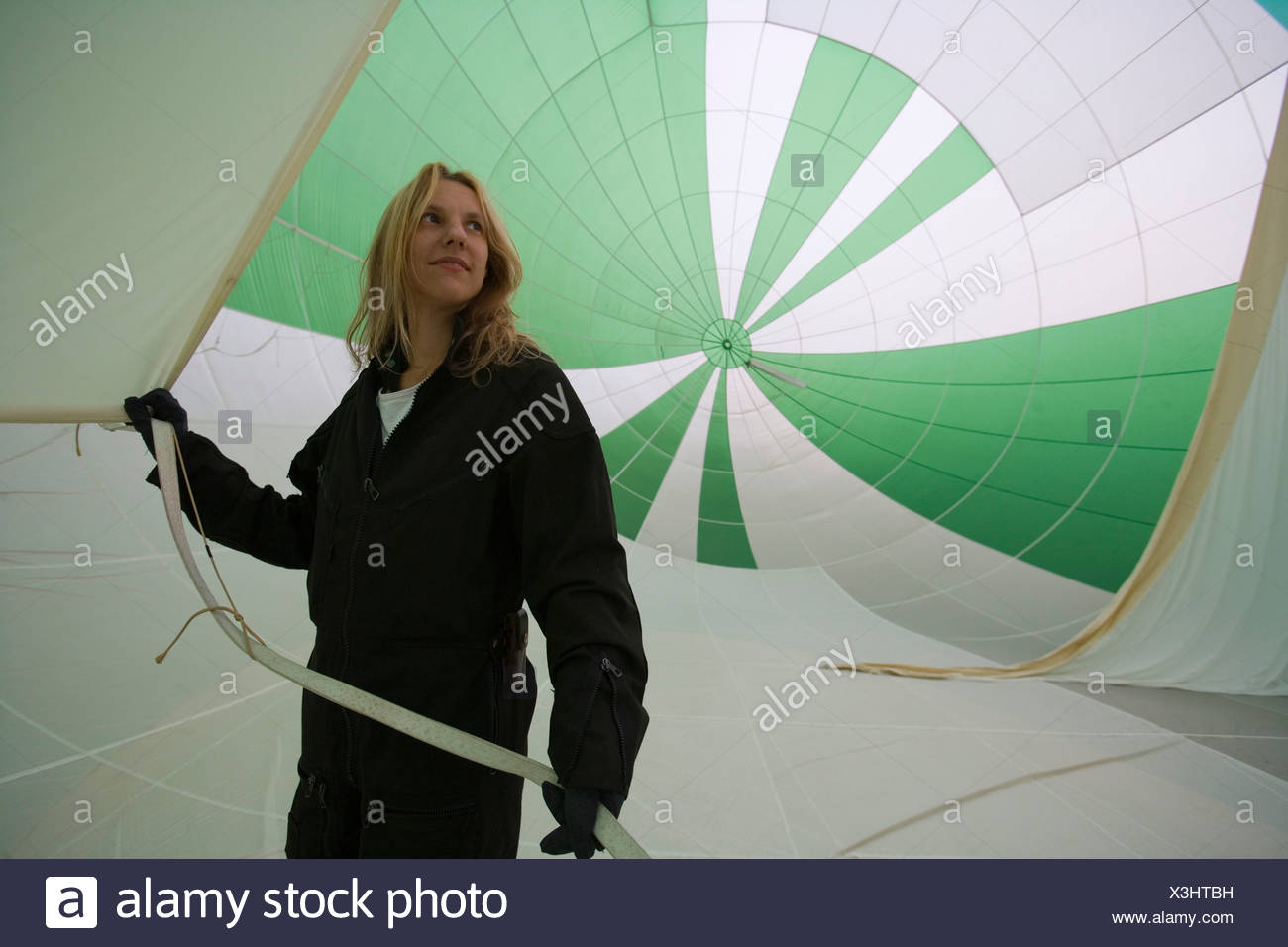 Germany's Only Female Airship Pilot Tanja Witte, Inside Hit Radio FFH  Sponsored Airship, Fulda, Rhoen, Hesse, Germany Stock Photo - Alamy