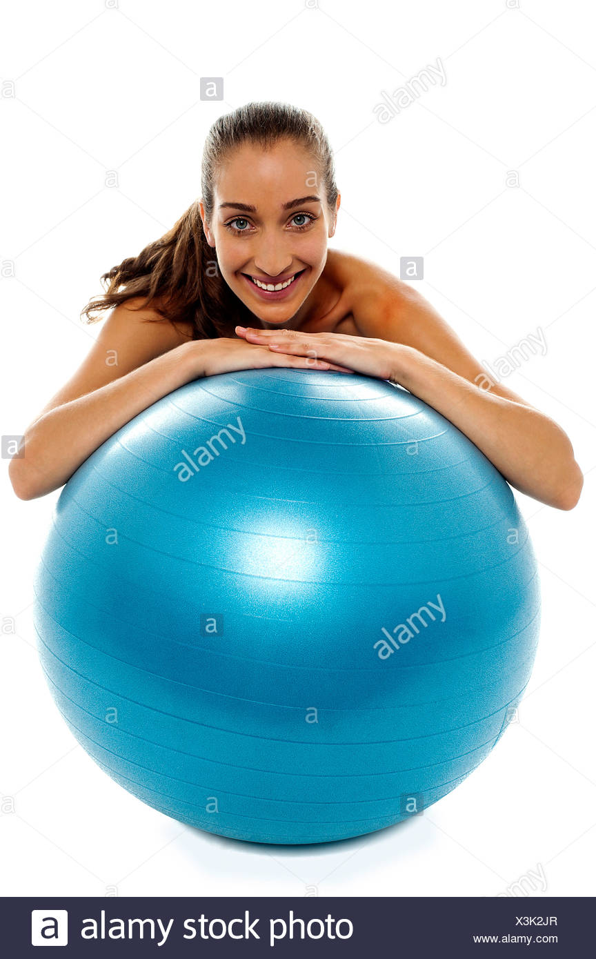 big blue exercise ball