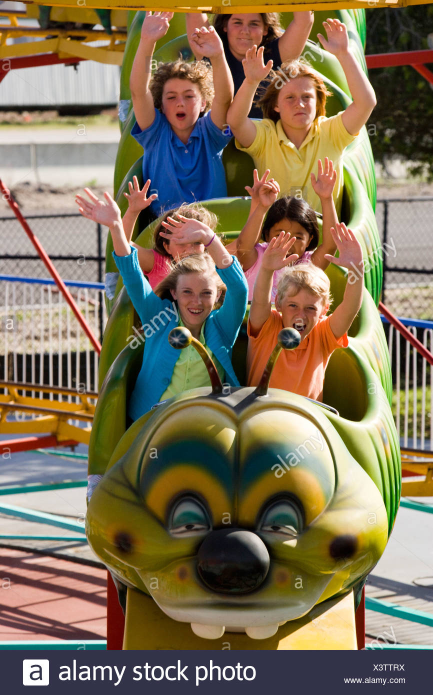Children Riding A Roller Coaster High Resolution Stock Photography and Images Alamy