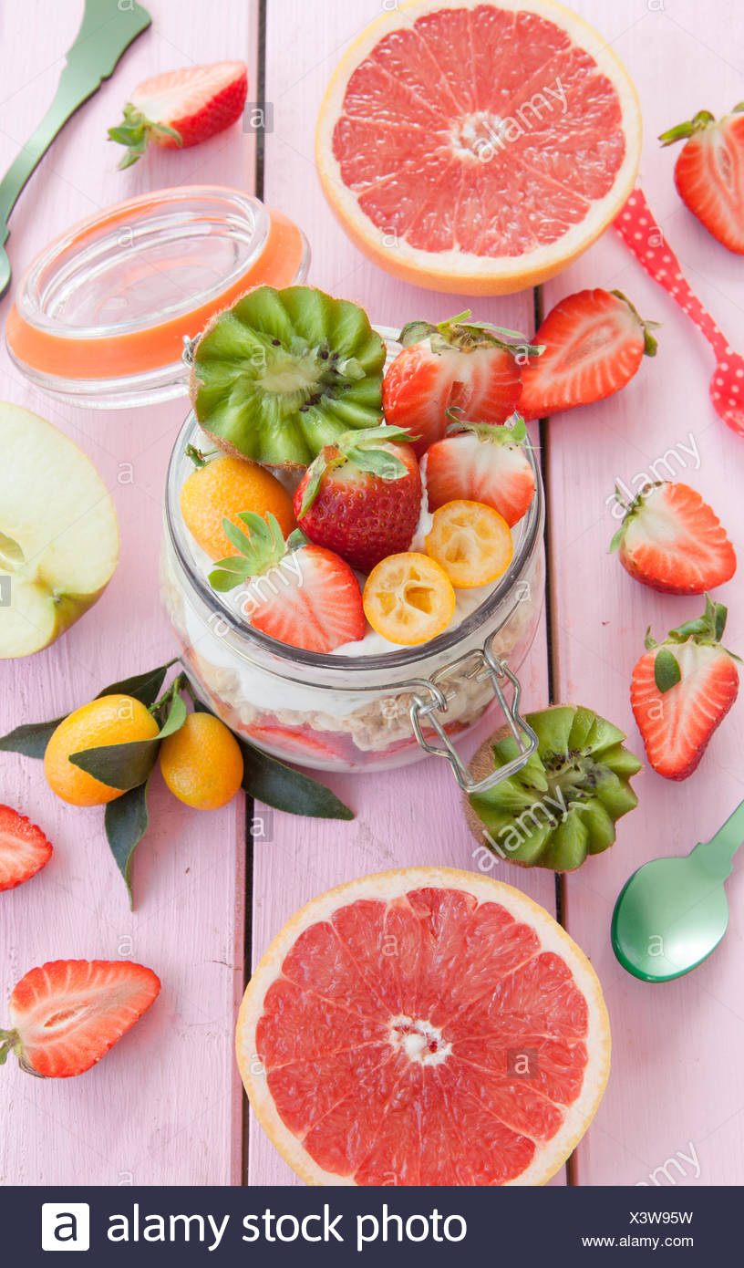 Porridge With Cottage Cheese And Fruits Stock Photo 277765877 Alamy