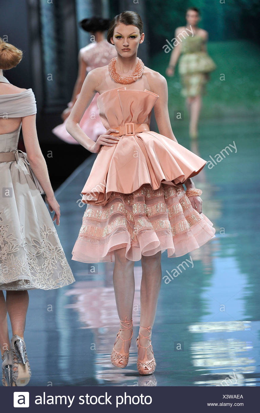 pink dior dress