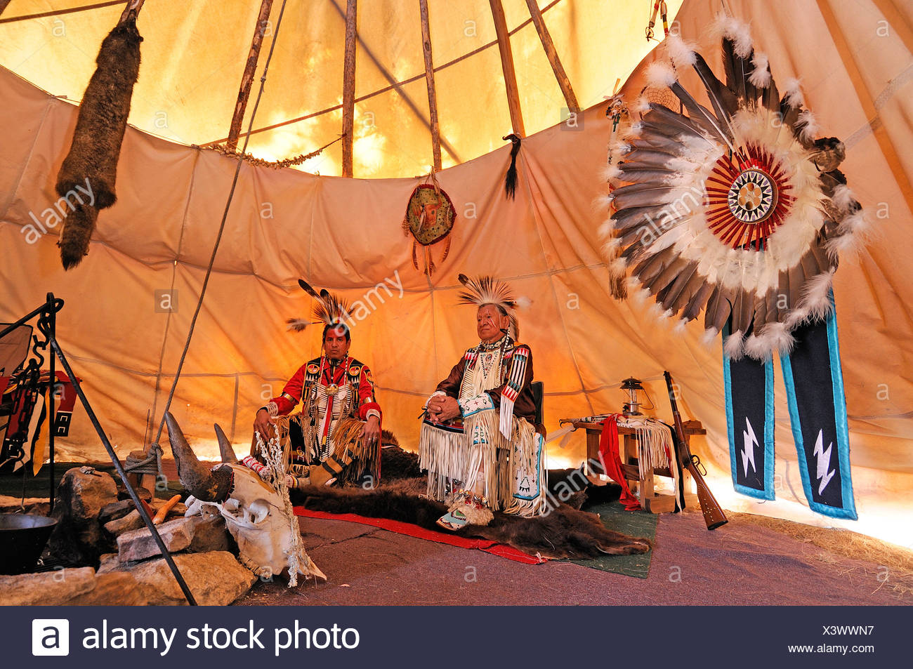 Native American Indian Tipi High Resolution Stock Photography and