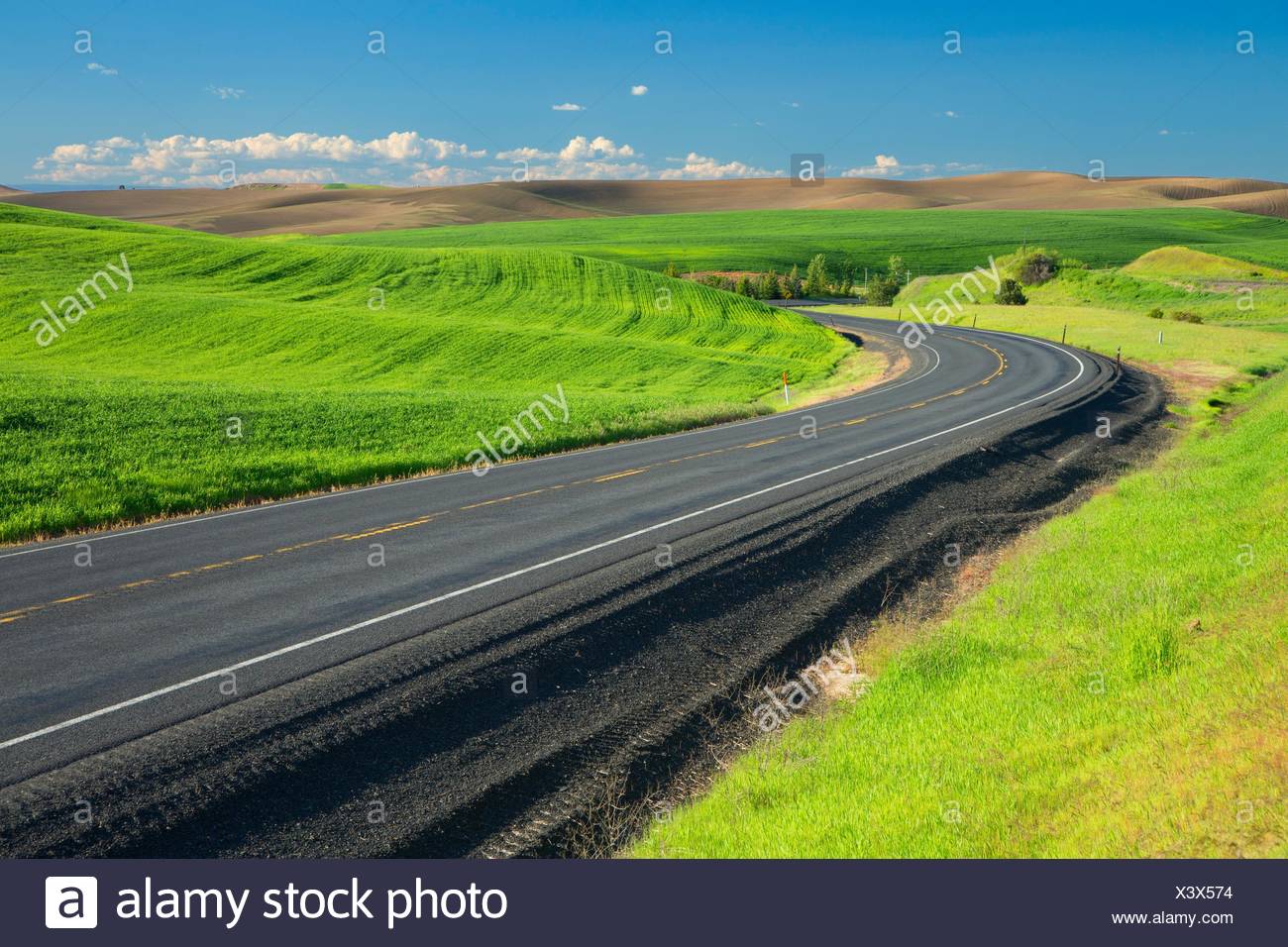 Palouse Scenic Byway Whitman County Washington Stock Photo Alamy