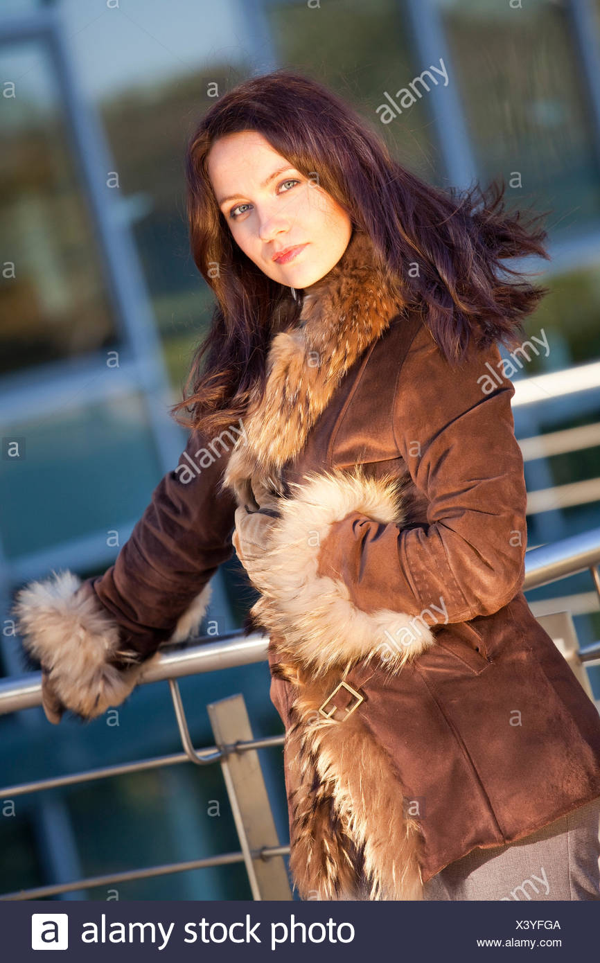 fox outdoor clothing on Woman Fashion Fur Outdoor Fox Coat Mantle Woman Fashion Female Fur Outdoor Fox Stock Photo Alamy