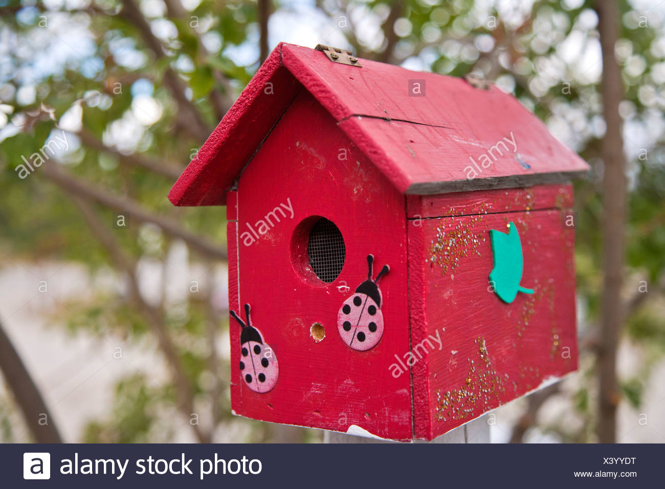 Red Bird House Home & Living Feeders & Birdhouses