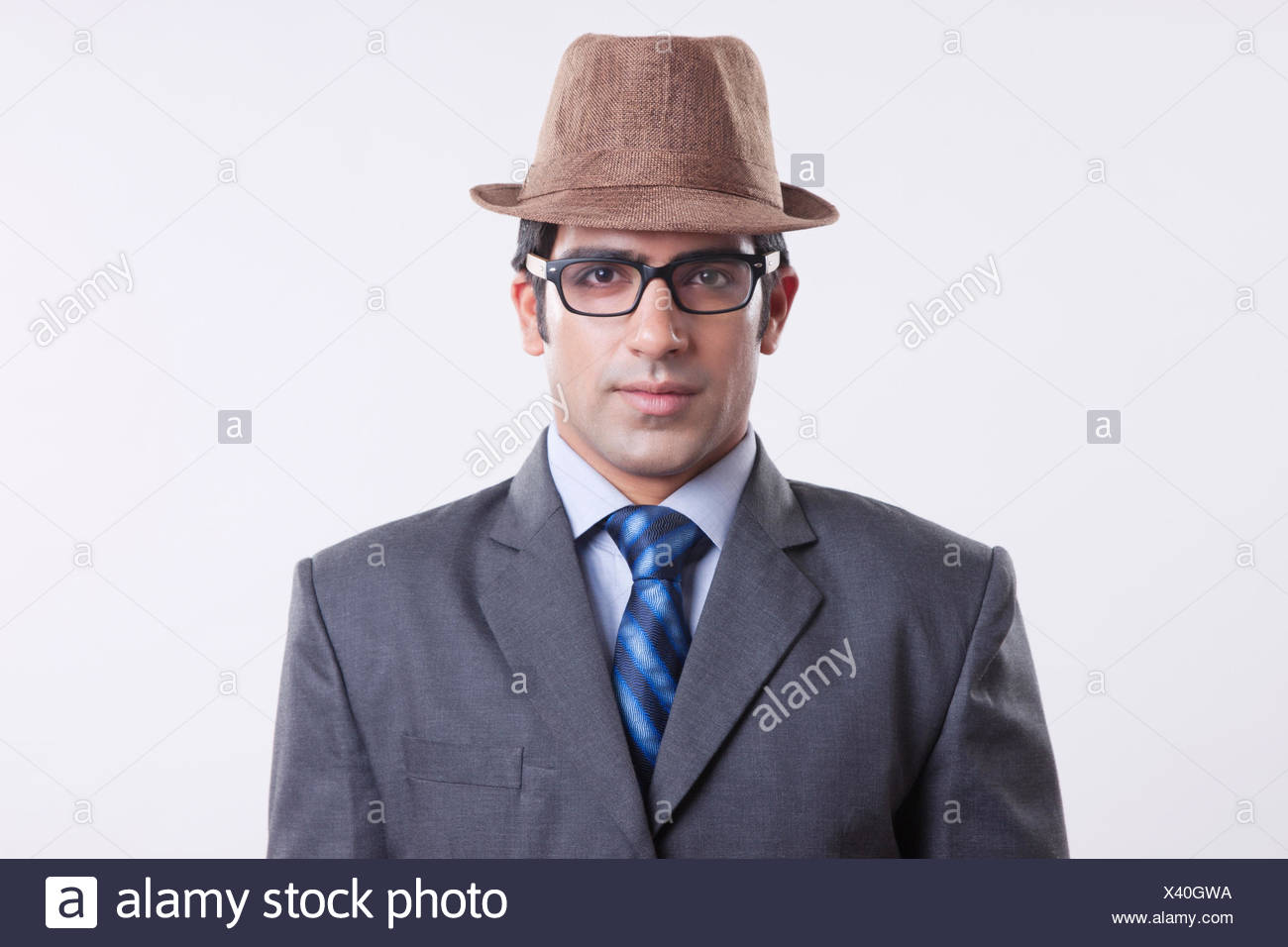 wearing a hat with glasses