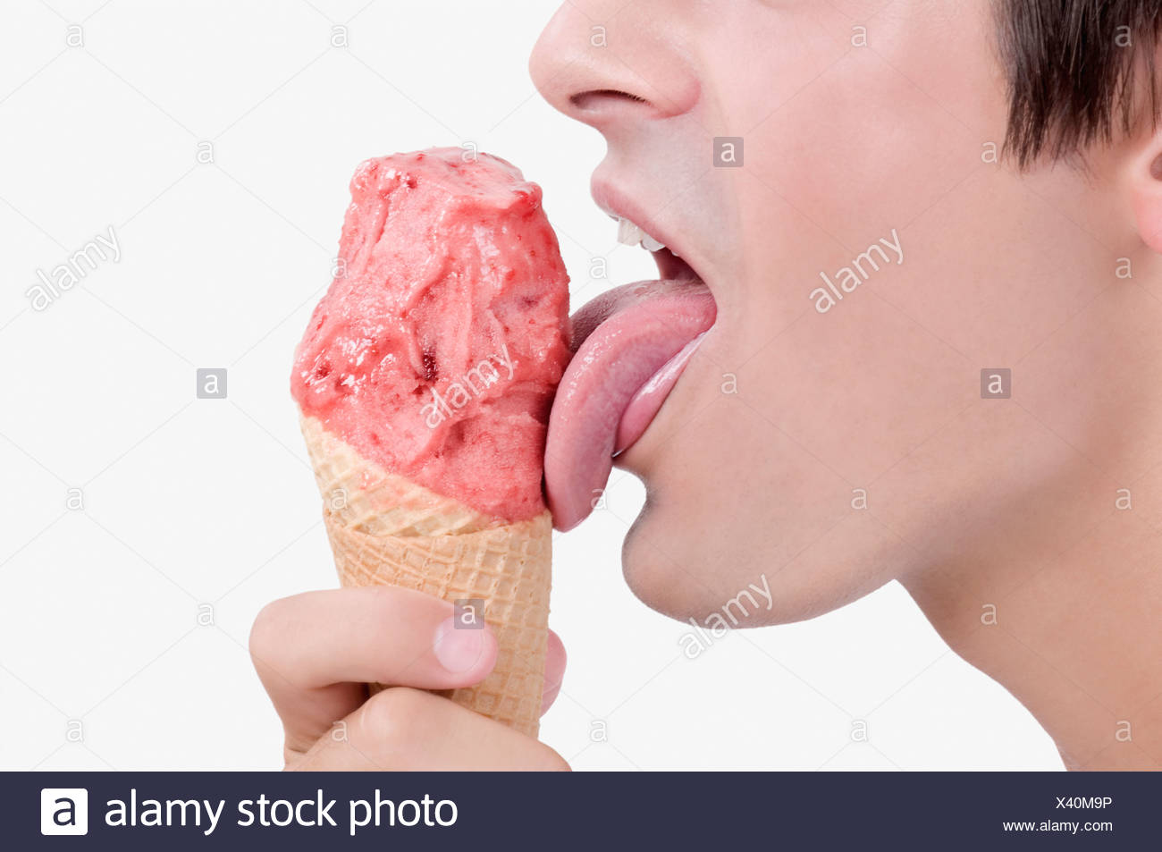 Licking Ice Cream High Resolution Stock Photography and Images Alamy