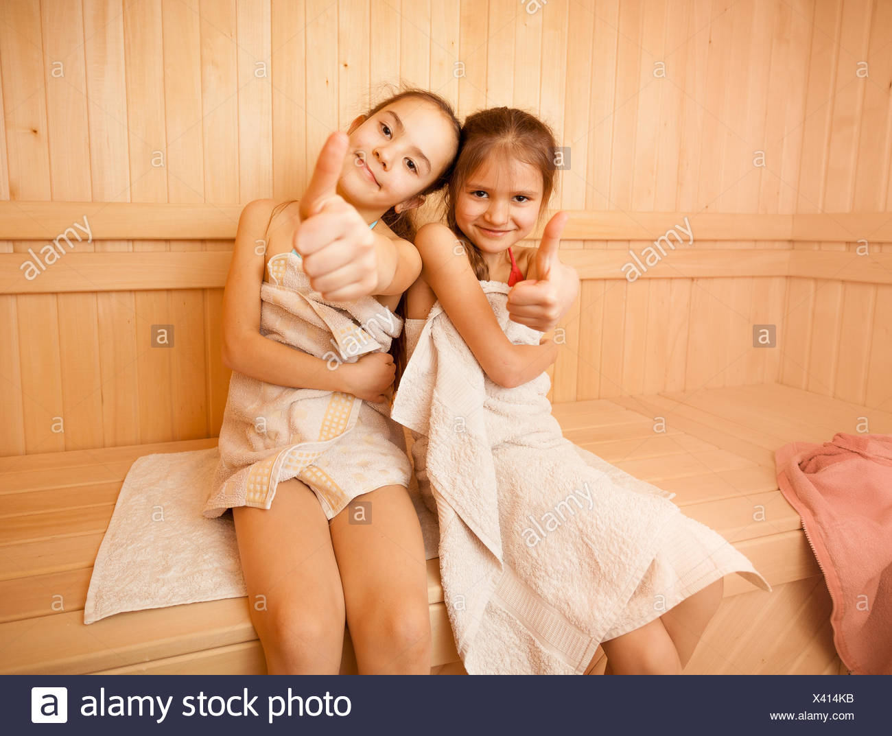 Happy sauna girls