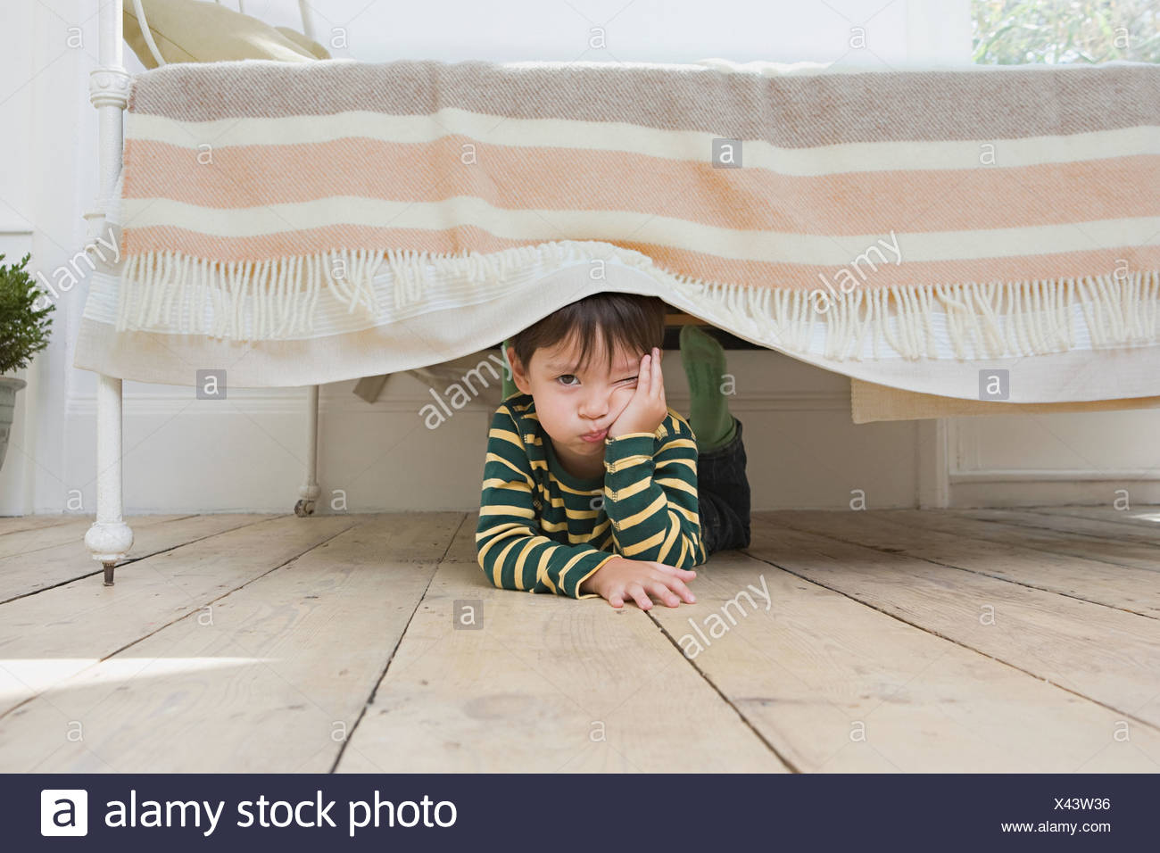 Hiding Underneath Bed High Resolution Stock Photography and Images Alamy