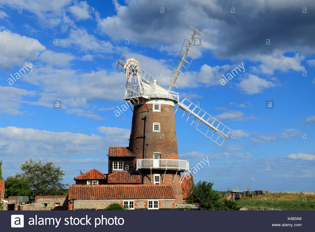 England Uk English Windmills Mill Mills Early 19th Century Stock Photos