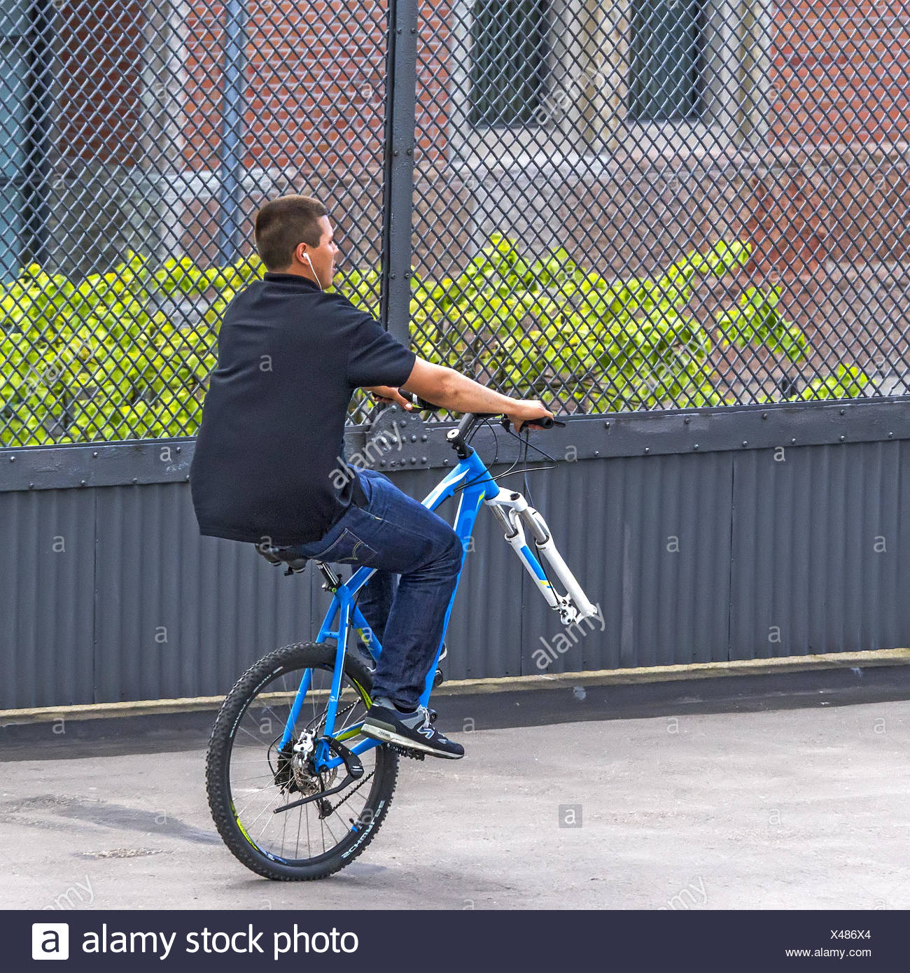 a bicycle with one wheel