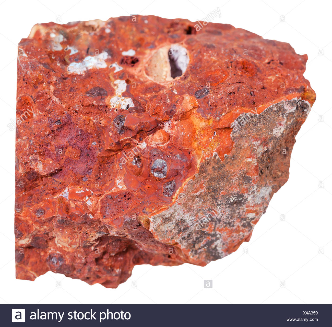 Bauxite Aluminium Ore Mineral Isolated On White Stock Photo Alamy