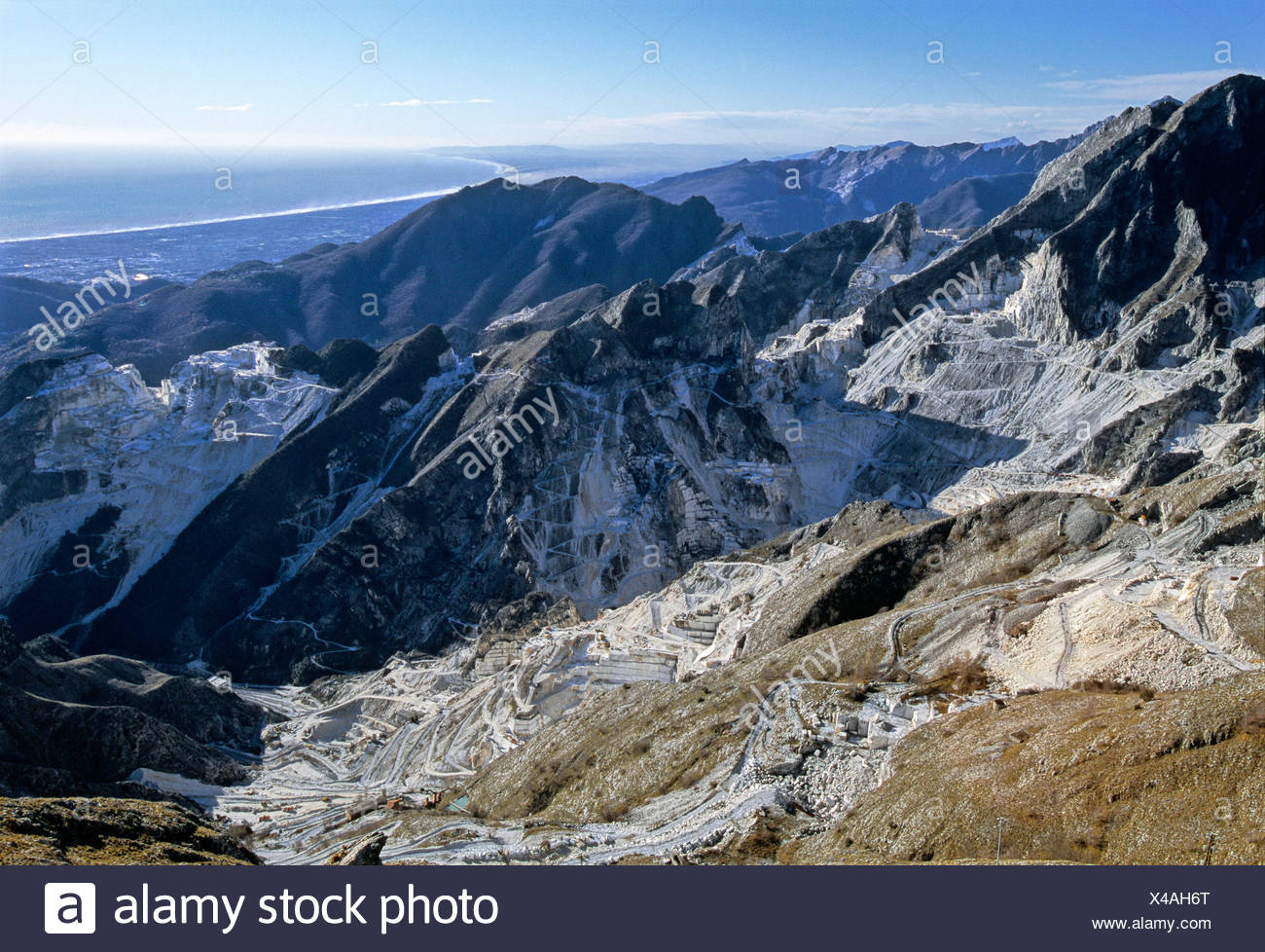 Marble quarries, Campo Cecina near Carrara, Province of Massa-Carrara, Tuscany, Italy, Europe Stock Photo