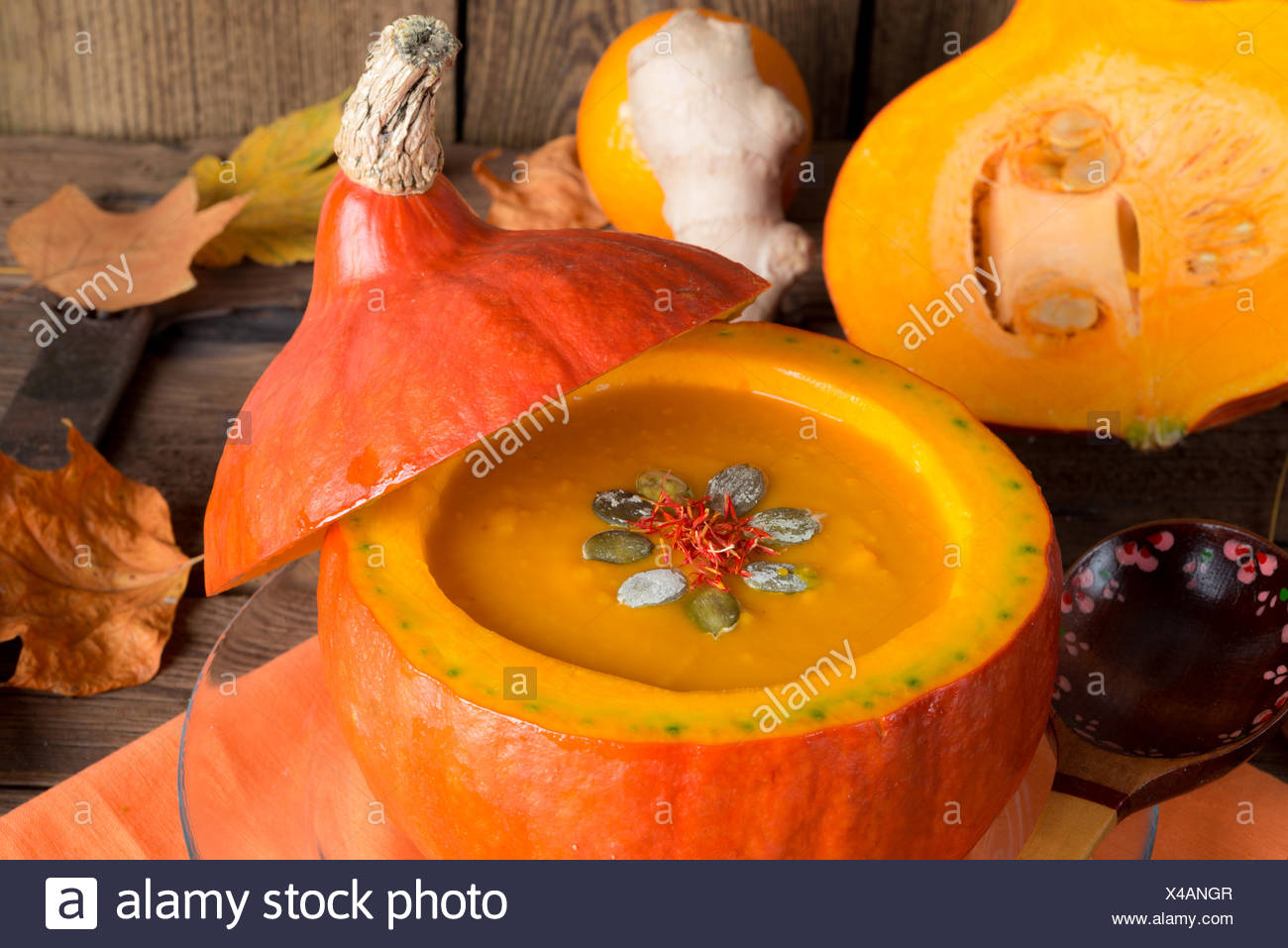 pumpkin soup Stock Photo