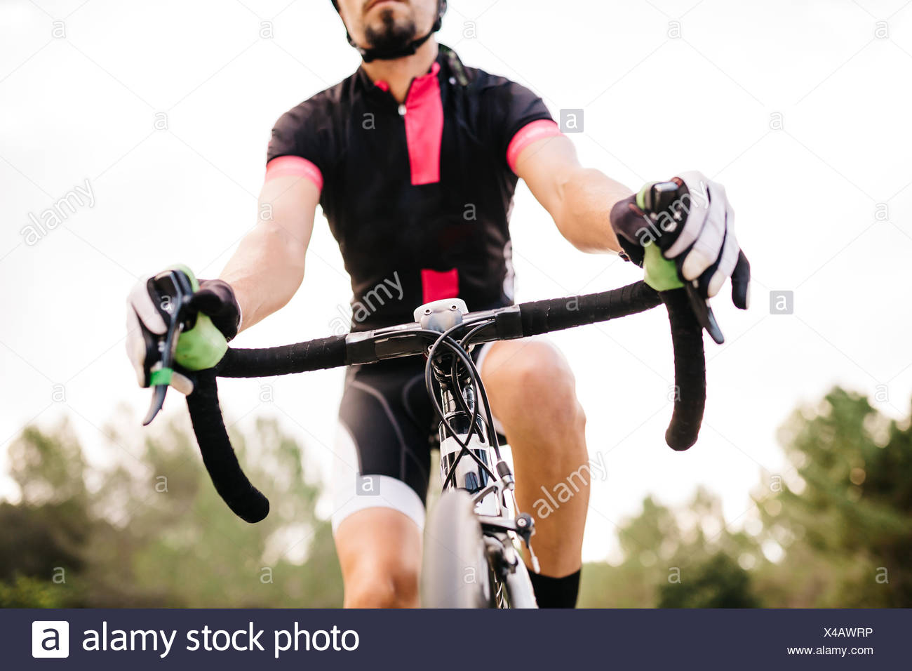 riding bike on handlebars