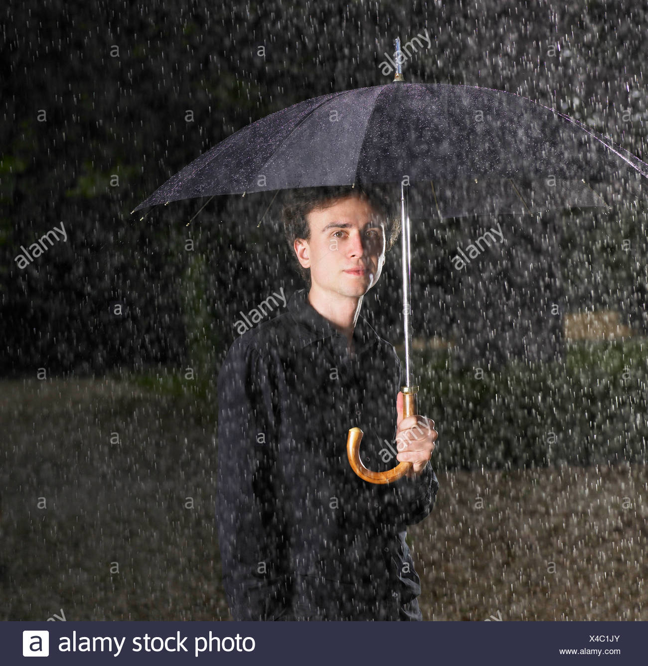 umbrella in rain