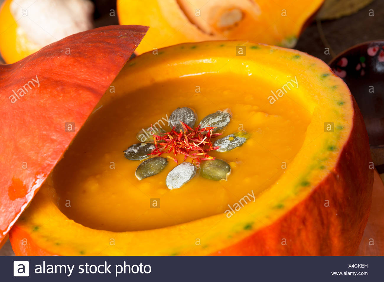 pumpkin soup Stock Photo