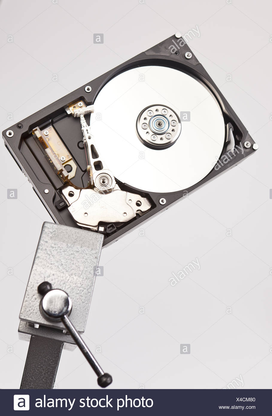 Opened Harddrive In Bench Vise Stock Photo 278103840 Alamy