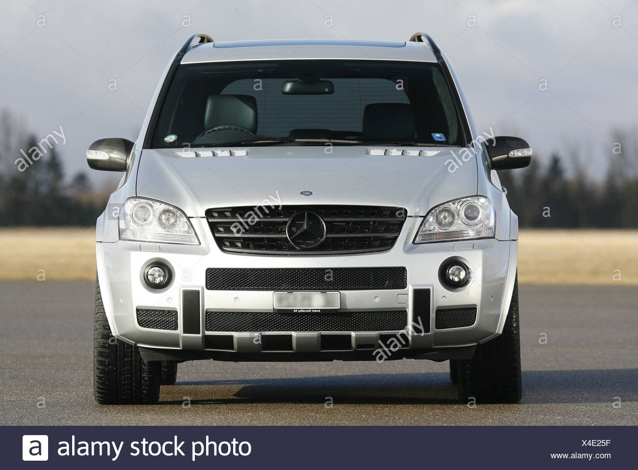 Front View Of Mercedes Convertible Or Cabriolet Stock Photos