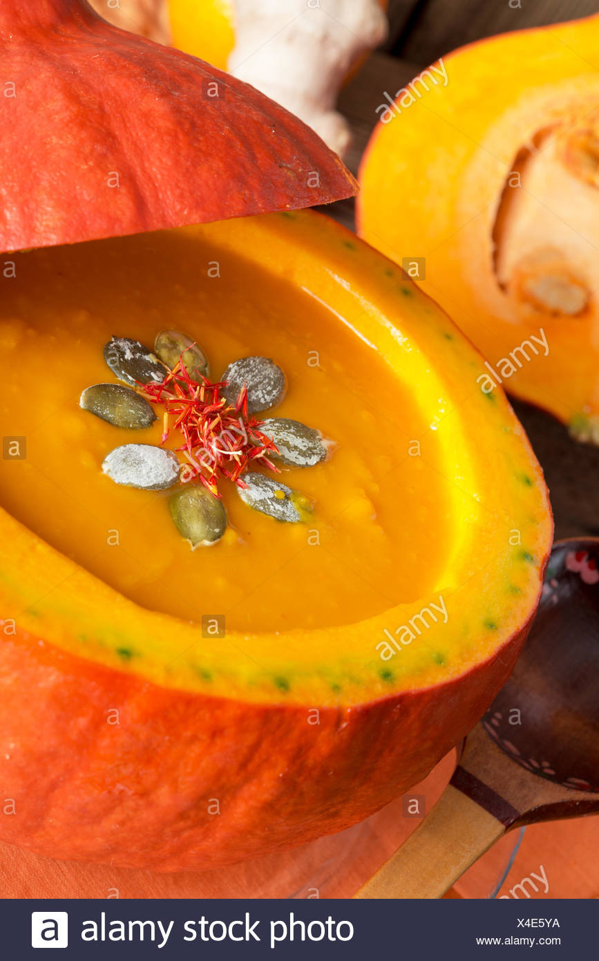 pumpkin soup Stock Photo
