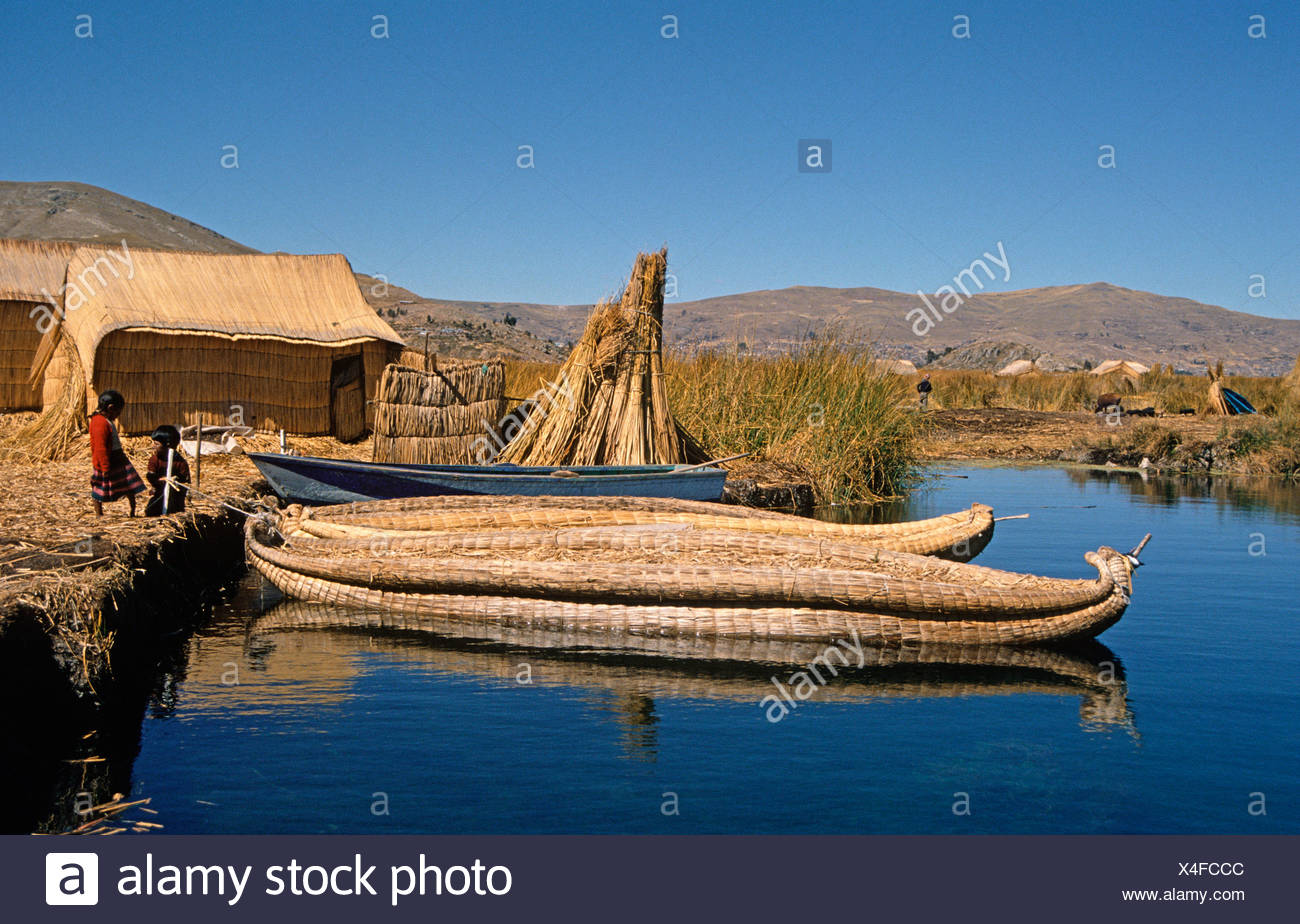 Reed Islands Of Lake Titicaca High Resolution Stock Photography and