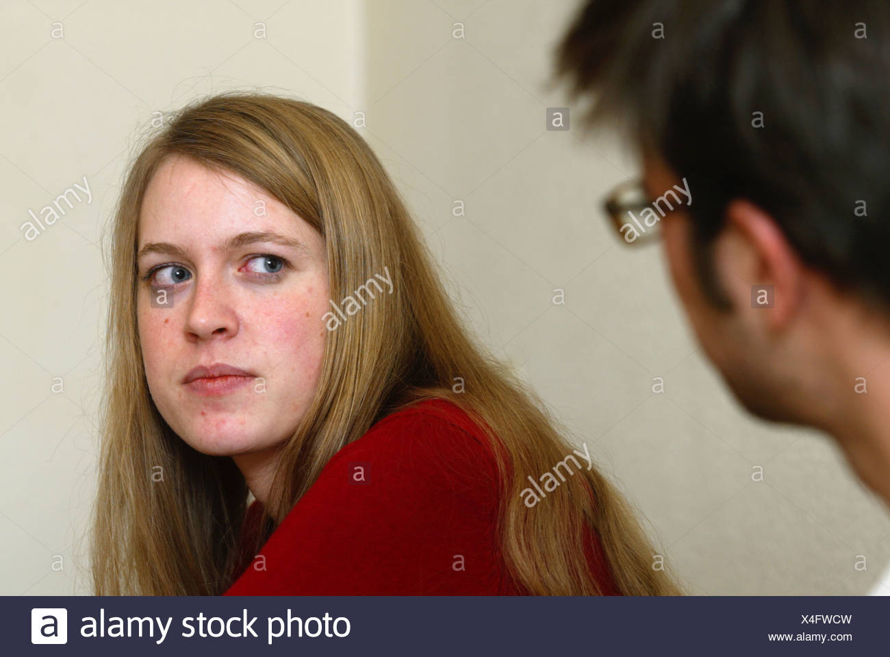 Student Apartment Miriam And Alex Are Talking In The Kitchen