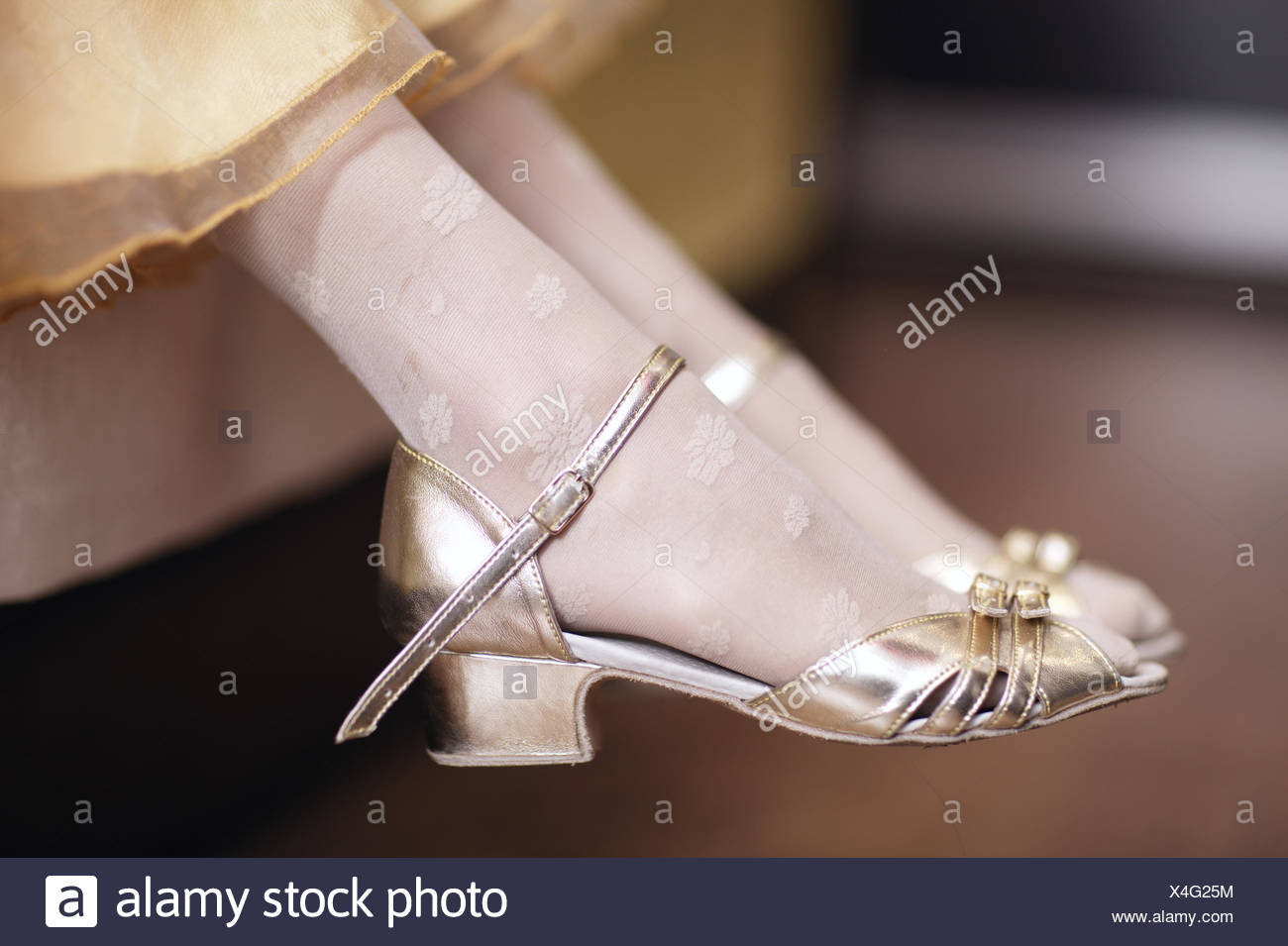 elegant gold sandals