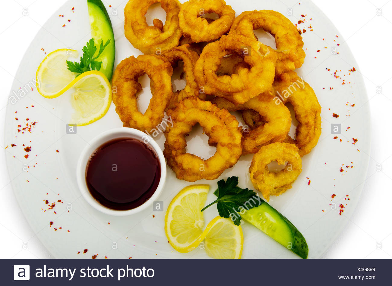 Deep Fried Octopus Rings Stock Photos & Deep Fried Octopus Rings Stock