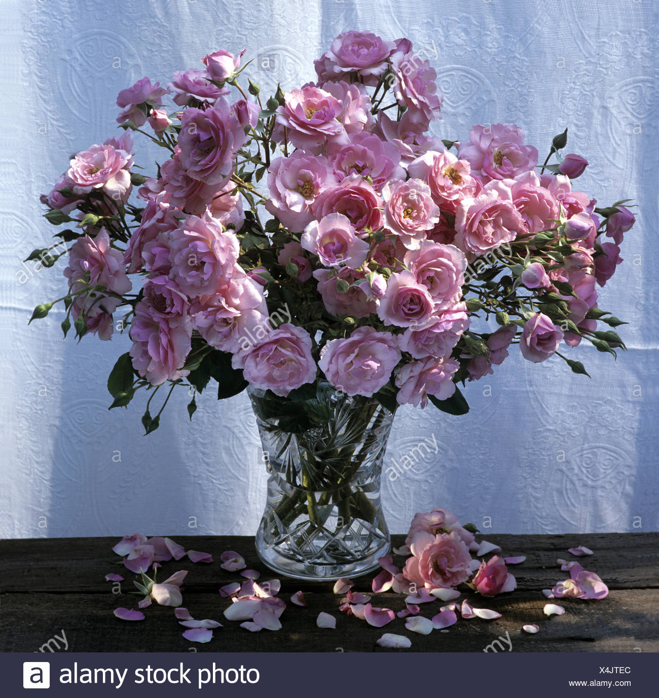 Crystal Roses In Crystal Vase High Resolution Stock Photography and