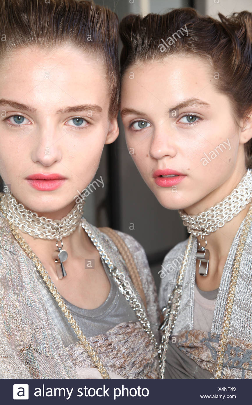 Missoni Backstage Milan Ready To Wear Spring Summer Two Models